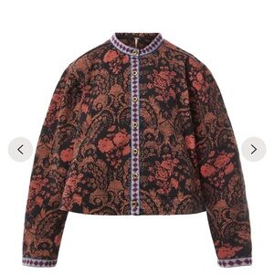 Free People Black and Red Patterned Drifter sweatshirt